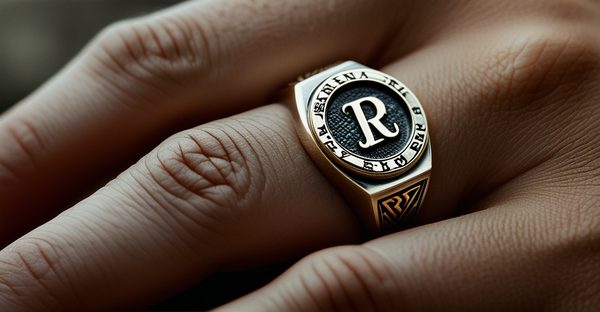 Séduisez avec une chevalière homme aux initiales uniques